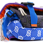Jersey GG Monogram All Over Sporty Flap Backpack Blue Multicolor