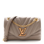 Calfskin LV New Wave Chain Bag Taupe