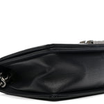Goatskin Quilted Patent Medium Duo Boy Flap Dark Blue