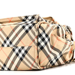 Nova Check Tote Diaper Bag Sand Beige