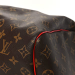 Calfskin Monogram Keepall Bandouliere 50 Coquelicot