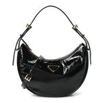 Patent Naplak Arque Shoulder Bag Black