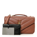 Lambskin Chevron Quilted Small Loulou Hortensia