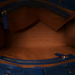 Denim Calfskin La Medusa Tote Bag Blue