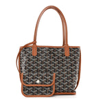 Goyardine Reversible Mini Anjou Black Gold