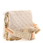 Lambskin Embossed Monogram Coussin PM Beige Cream