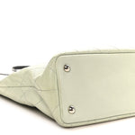 Grained Calfskin Shopping Fever Tote Green