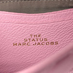 Grained Calfskin Quilted Double Stitched Small The Status Shoulder Bag Pink