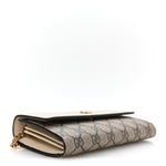 Dollar Calfskin GG Supreme Monogram Petite GG Marmont Wallet Chain Bag Mystic White Beige Ebony