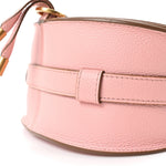 Grained Calfskin Small Marcie Saddle Bag Blossom Pink