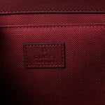 Crepe Wool Silk GG Monogram Go Small Shoulder Bag Rosso Ancora