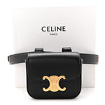 Shiny Calfskin Mini Claude Belt Bag 75 30 Black