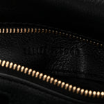 Roxy Calfskin Web Medium Studded Blondie Shoulder Flap Bag Black