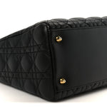 Lambskin Cannage Medium Lady Dior Black