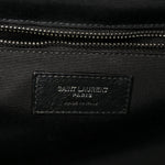 Grain De Poudre Textured Mixed Matelasse Large Triquilt Monogram Satchel Black