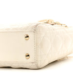 Lambskin Cannage Small My ABCDior Lady Dior White