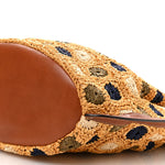 Straw Floral Belt Shoulder Bag Multicolor Tan