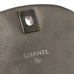 Metallic Calfskin Quilted Mini Coco Mail Clutch Ruthenium