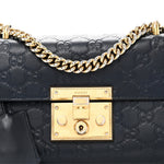 Guccissima Small Padlock Shoulder Bag Blue Agata