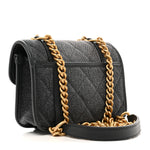 Denim Quilted Mini Flap Grey