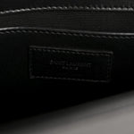 Calfskin Medium Heart Bolts Monogram Kate Satchel Black