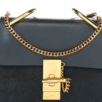 Suede Smooth Calfskin Mini Drew Shoulder Bag Cloudy Blue