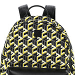 Cubic Monogram Medium Backpack Black Yellow