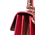 Metallic Calfskin Serpenti Forever Top Handle Pink