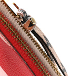 Monogram Giant Double Zip Pochette Rouge