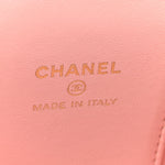 Lambskin Quilted Mini Sweet Camellia Vanity Case With Chain Pink