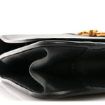 Vitello Barocco Virtus Top Handle Shoulder Bag Black