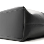 Canvas Calfskin T-Bar Shopping Bag Black
