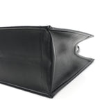 Calfskin Macro Cannage Medium Book Tote Black