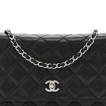 Caviar Quilted CC Turnlock Wallet On Chain WOC Black