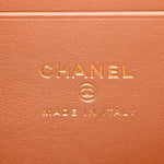 Caviar Quilted Top Handle Slim Vanity With Chain Brown