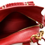 Grained Calfskin Neo Classic Gold Hardware Nano City Crossbody Medium Red