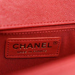 Lambskin Quilted Medium Boy Flap Red