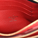 Empreinte Double Zip Pochette Marine Rouge