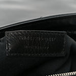 Calfskin Y Quilted Monogram Medium Loulou Chain Satchel Black