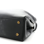 Smooth Calfskin Large Rodeo Top Handle Handbag Black