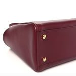 Calfskin Archetype Small Shopping Tote Dark Burgundy