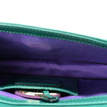 Calfskin Serpenti Forever Flap Clutch  Emerald Green