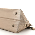 Metallic Grained Calfskin Medium Sofia Satchel Gold