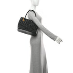 Caviar Quilted Medallion Tote Black