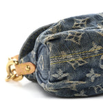 Monogram Denim Mini Pleaty Blue