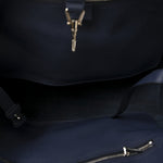 Soft Calfskin Medium Jackie Top Handle Bag Classic Blue Marine