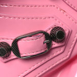 Patent Faux Leather Le Cagole Shoulder Bag XS Sweet Pink