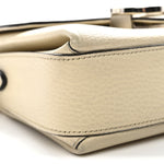 Dollar Calfskin Interlocking G Crossbody Bag Mystic White