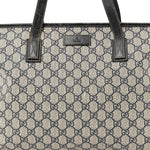 GG Supreme Monogram Medium Zippered Shopping Tote Navy