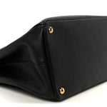 Saffiano Lux Large Galleria Double Zip Tote Black